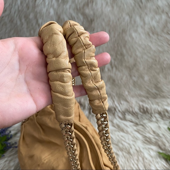 MCM Distressed Gold Chain Leather Tote - Picture 9 of 16